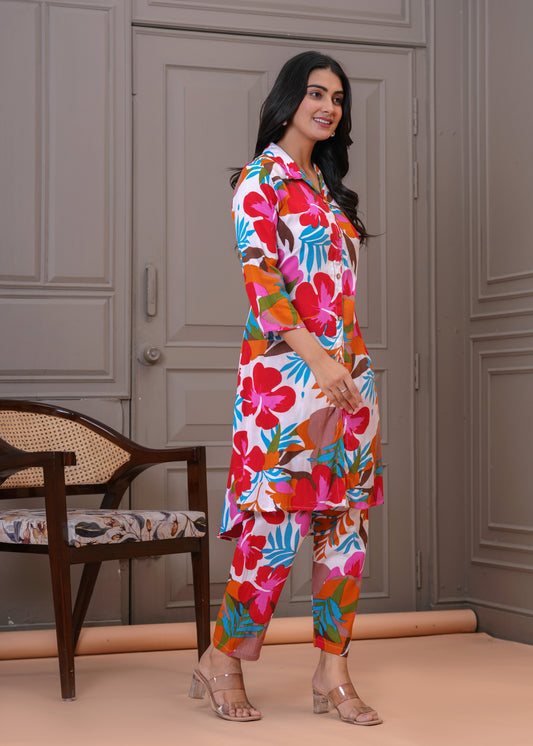 Multicolor Cotton Co-ord