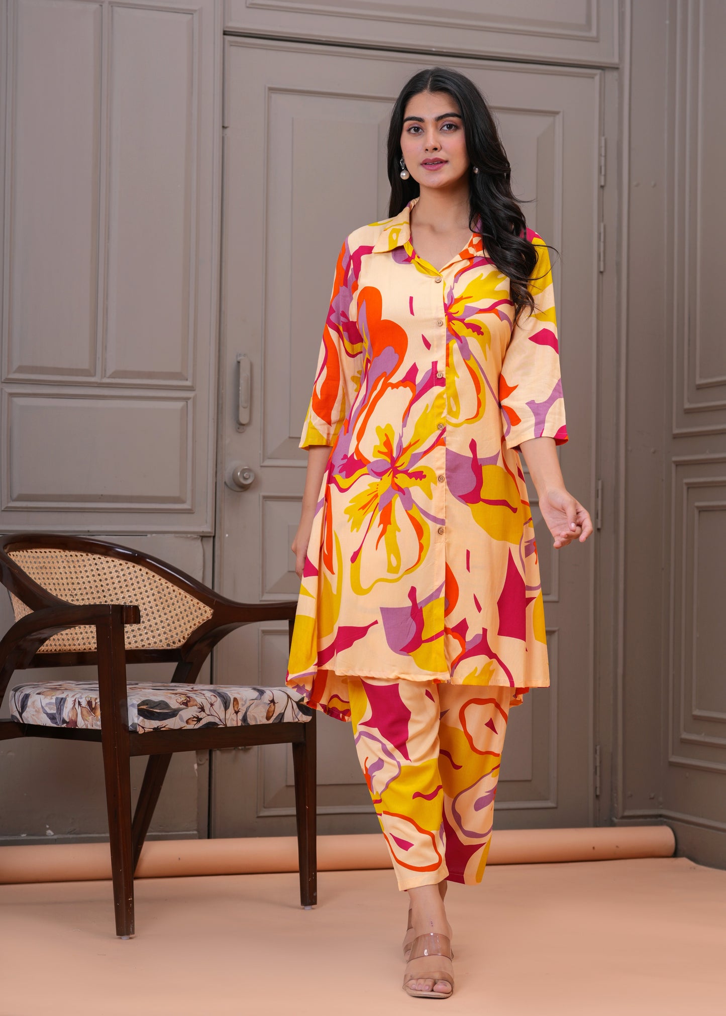 Multicolor Cotton Co-ord