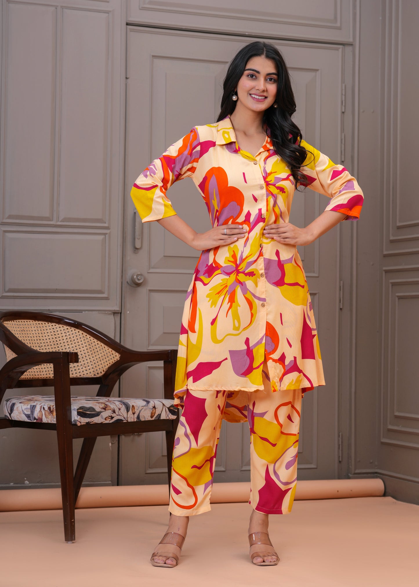 Multicolor Cotton Co-ord