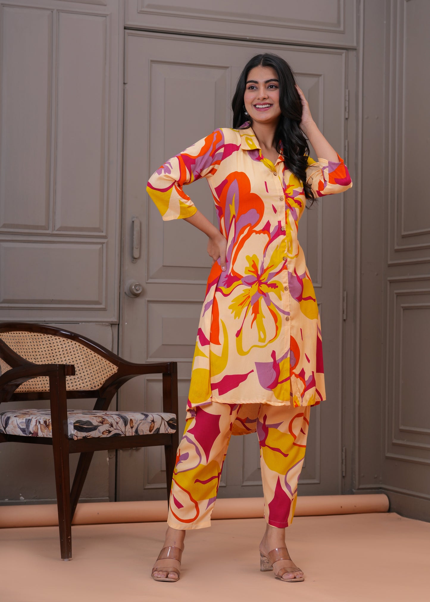 Multicolor Cotton Co-ord