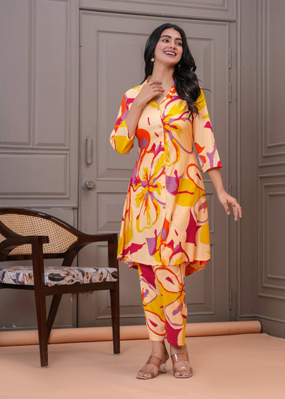 Multicolor Cotton Co-ord