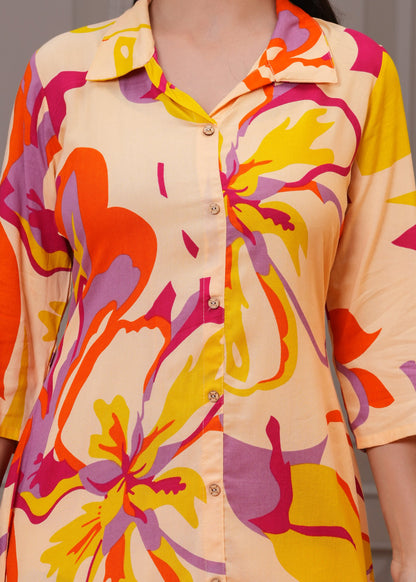 Multicolor Cotton Co-ord