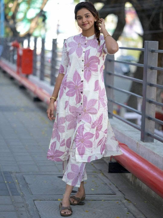 Pink Cotton Co-ord Set